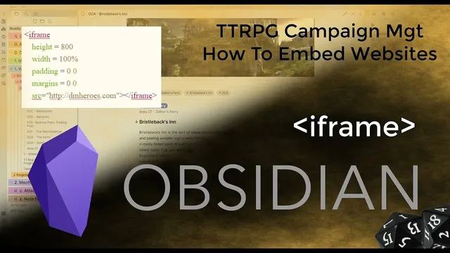 Obsidian - Embed A Website With Iframe thumbnail