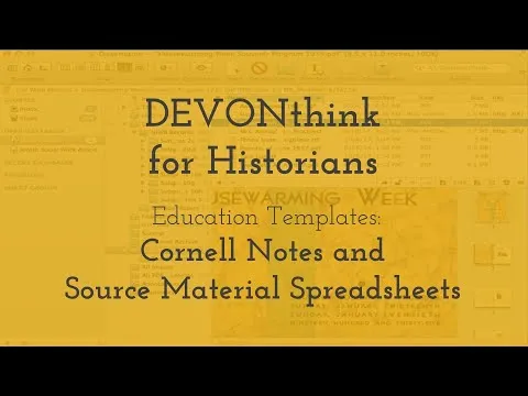 Exploring DEVONthink’s Education Templates: Cornell Notes and Source Material Spreadsheets thumbnail