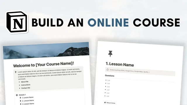 Build a simple online course with Notion: A quick guide ( + free template) thumbnail