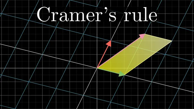 Cramer's rule, explained geometrically | Chapter 12, Essence of linear algebra thumbnail