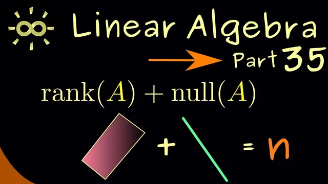 Linear Algebra 35 | Rank-Nullity Theorem [dark version] thumbnail