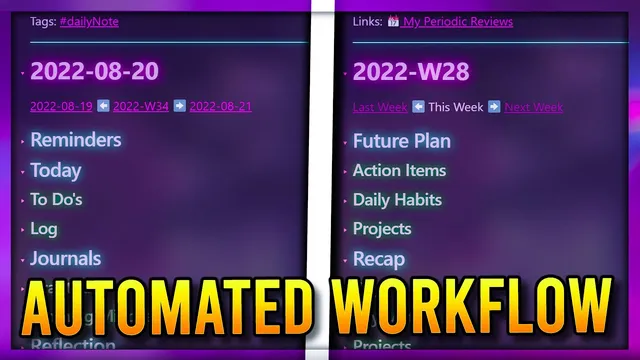 How I Automate ⚙️ My Periodic Notes using Obsidian (Daily, Weekly, Monthly Reviews and Planning) thumbnail