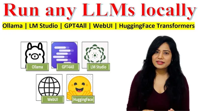 Run any LLMs locally: Ollama | LM Studio | GPT4All | WebUI | HuggingFace Transformers thumbnail