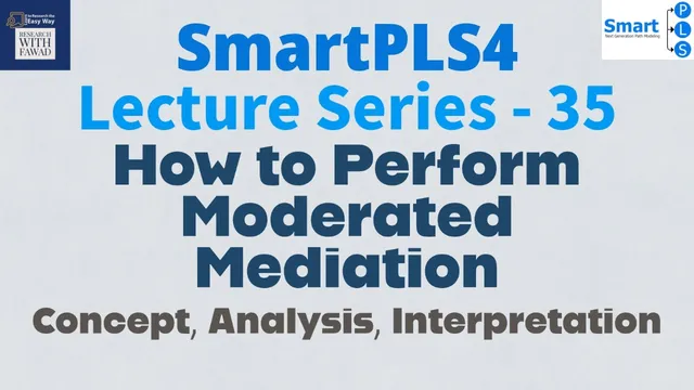 #SmartPLS4 Series 35 - Moderated Mediation in SmartPLS (See Description) thumbnail