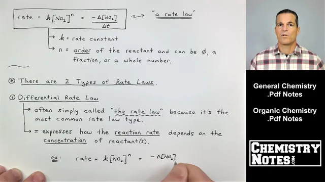 S12E2 - Rate Laws: Differential Rate Laws and the Integrated Rate Law thumbnail