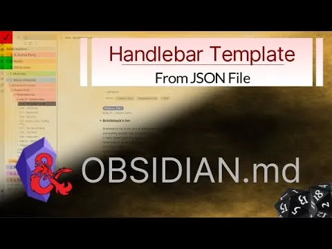 Obsidian - Create a Handlebar Template from JSON (JSON/CV Importer) thumbnail