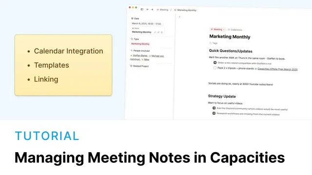 Master your Meetings with Capacities thumbnail