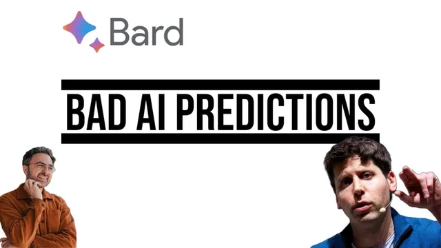 Bad AI Predictions: Bard Upgrade, 2 Years to AI Auto-Money, OpenAI Investigation and more thumbnail