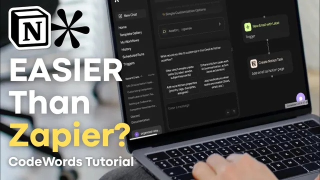 Easy Workflow Automation with CodeWords?| Connect Notion with Gmail, Google Calendar & More thumbnail
