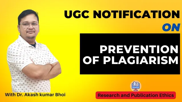 PROMOTION OF ACADEMIC INTEGRITY AND PREVENTION OF PLAGIARISM | eSupport for Research |Dr. Akash Bhoi thumbnail