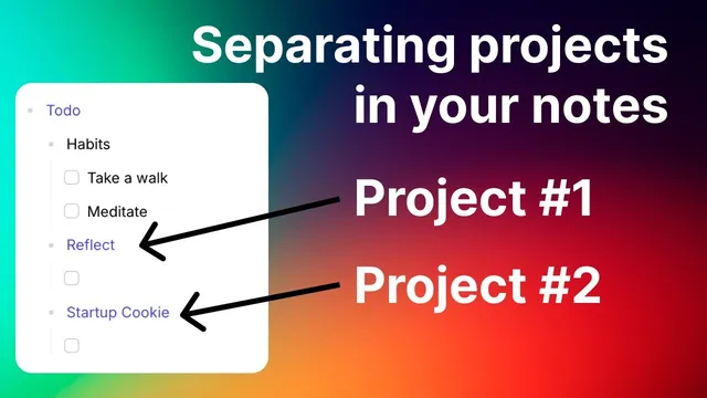 How to separate your notes for different projects thumbnail