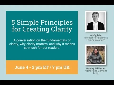 5 Simple Principles for Creating Clarity in Your Writing - with Professor, AJ Ogilvie. thumbnail