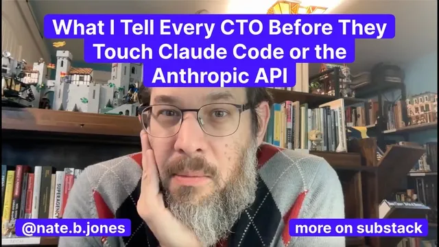 What I Tell Every CTO Before They Touch Claude Code or the Anthropic API thumbnail