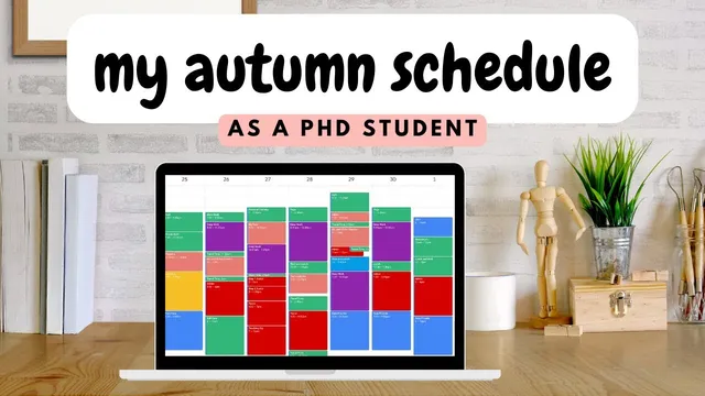 Fall Semester Schedule as a Final Year PhD Student with 4 Jobs - Time Management Tips - Timeblock thumbnail