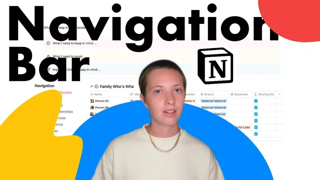 Notion for Productivity: Dynamic Navigation Bars & Show Empty Cells thumbnail