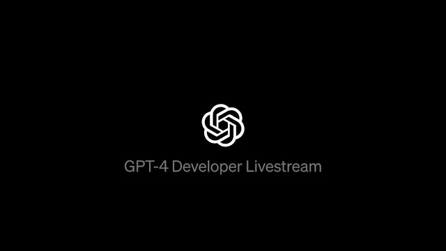 GPT-4 Developer Livestream thumbnail