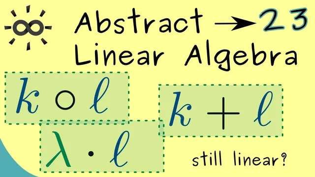 Abstract Linear Algebra 23 | Combinations of Linear Maps thumbnail