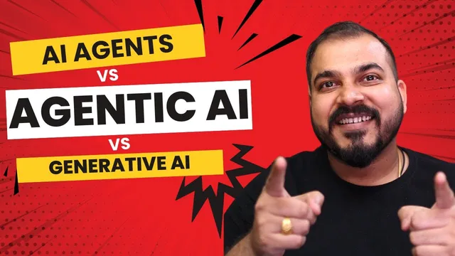 Generative AI Vs Agentic AI Vs AI Agents thumbnail