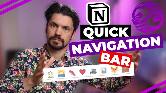 Using Notion global blocks to create a navigation bar thumbnail