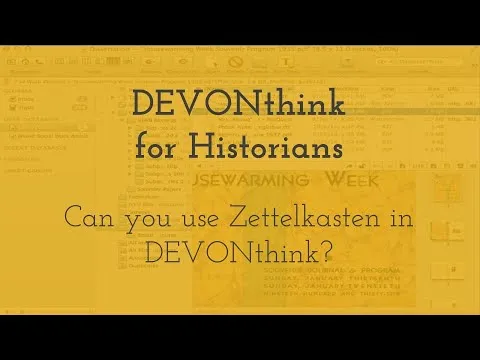 Can you use Zettelkasten in DEVONthink? thumbnail