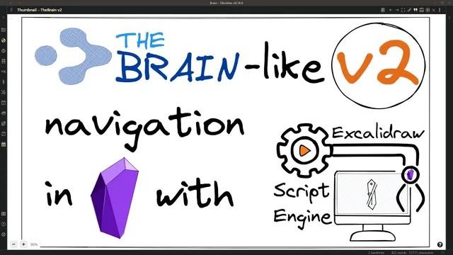 TheBrain-like graph-based navigation in Obsidian with Excalidraw, Dataview, and Hover Editor (V2) thumbnail