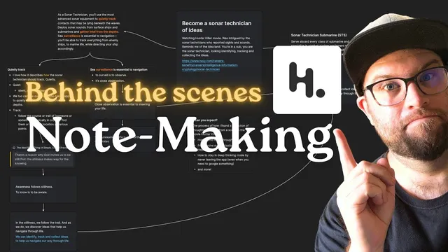 The note-making tool I use to discover ideas from anywhere (Heptabase Tutorial) thumbnail