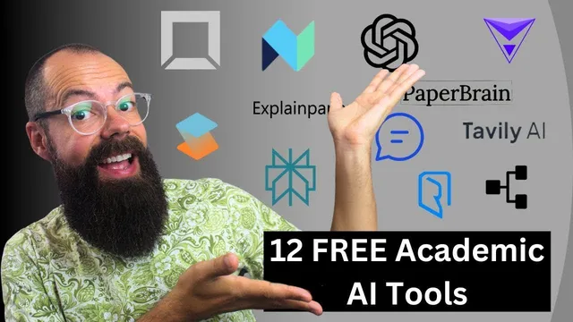 2024 Twelve Best FREE AI tools for Academic Research and Researchers thumbnail