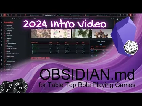 Obsidian - 2024 Intro for TTRPG and Worldbuilders thumbnail