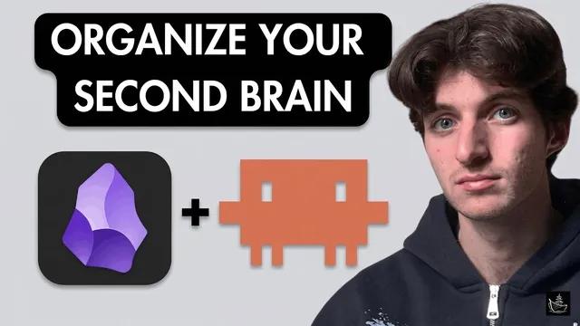 How I Organize My Second Brain Using Obsidian Bases + Claude Code thumbnail