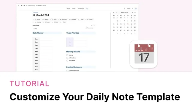 Customising your Daily Note Template thumbnail