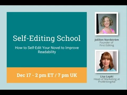 Self-Editing School: How to Self-Edit Your Novel to Improve Readability with JoEllen Nordstrom thumbnail