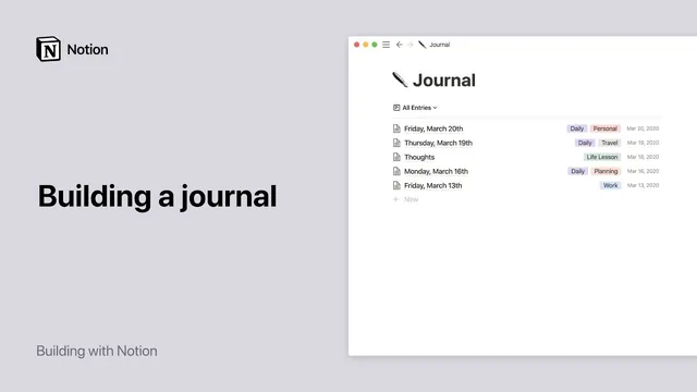 Build a journal in Notion thumbnail