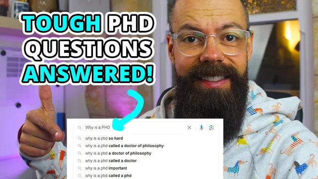 PhD Scientist Answers the Web's Toughest PhD Questions thumbnail