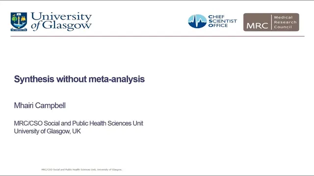 Synthesis Without Meta-analysis (SWiM) reporting guideline thumbnail