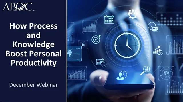 How Process and Knowledge Boost Personal Productivity | APQC's December Webinar thumbnail