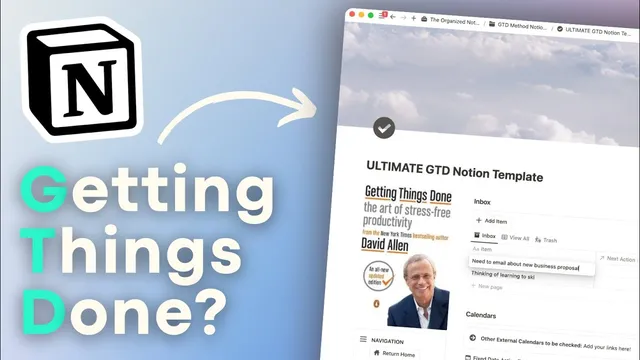 How to use Notion for GTD!? | Getting Things Done System Template Tour & Tutorial thumbnail