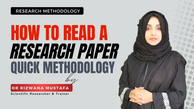 How To Read A Research Paper | Quick Methodology | Dr Rizwana Mustafa | Urdu/Hindi thumbnail