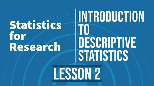 Statistics for #Research - L2 - The Concept of Descriptive Statistics thumbnail