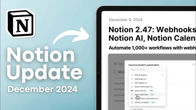 The LAST Notion update of 2024?! | Webhooks, Notion AI, Calendar, and more! thumbnail