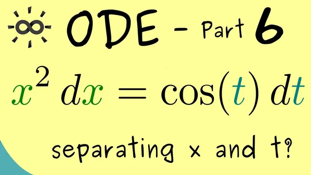 Ordinary Differential Equations 6 | Separation of Variables thumbnail