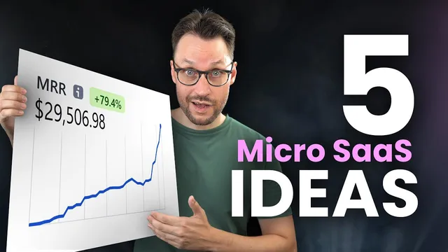 5 Micro SaaS Ideas You Can Start In 2023 (...and Replace Your Job) thumbnail