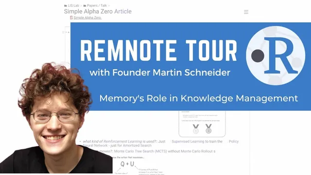 RemNote Tour with Founder Martin Schneider - Memory's Role in Knowledge Management thumbnail