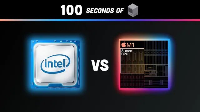 How a CPU Works in 100 Seconds // Apple Silicon M1 vs Intel i9 thumbnail