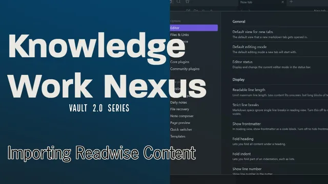 Obsidian Vault Rebuild Series - Bringing in Content from Readwise thumbnail