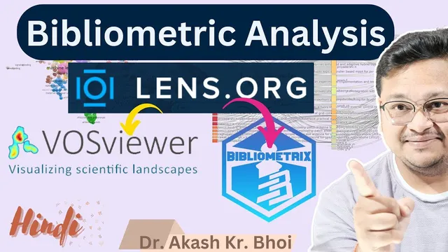 Analyzing The Lens.org Data with VOSviewer and Biblioshiny || Bibliometric Analysis || Hindi thumbnail