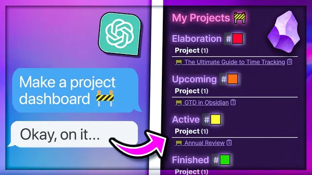Use AI To Help Build Your Second Brain in Obsidian MD (Dataview Plugin Queries Example) thumbnail
