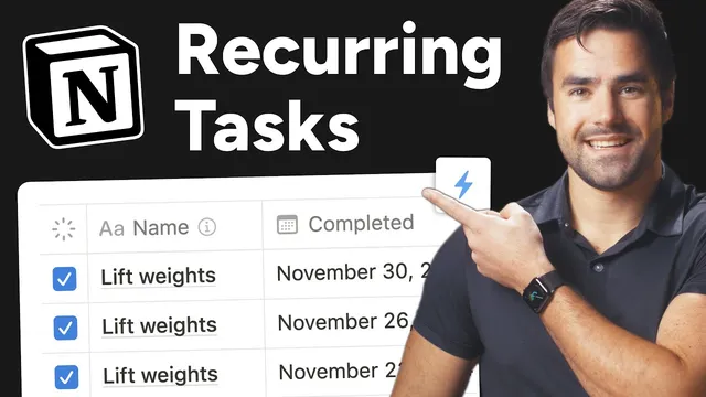 Notion FINALLY Made Recurring Tasks Work. thumbnail