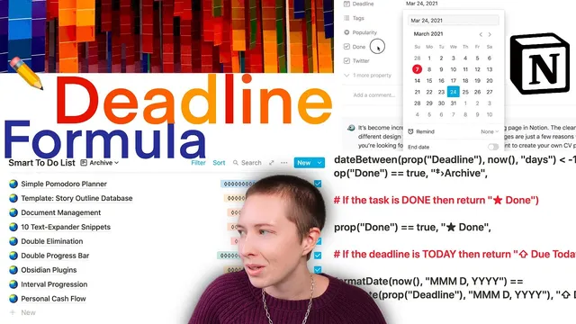 Notion Build With Me: Smart Deadline Formula thumbnail