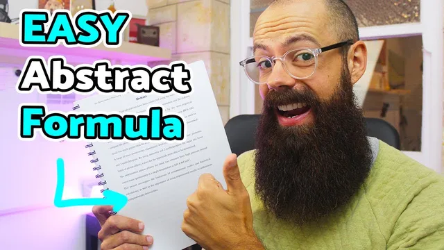 How to write an abstract | My EASY formula with REAL examples thumbnail