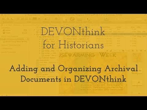 Adding and Organizing Archival Documents in DEVONthink thumbnail